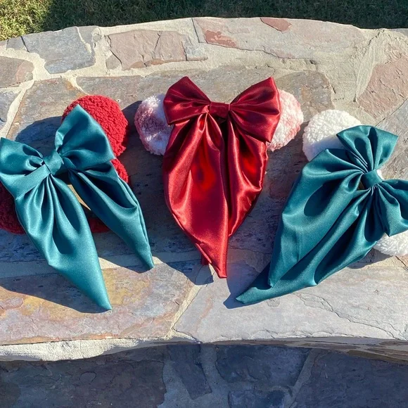 Accessories | Sherpa Minnie Ears With Bow In The Back | Poshmark
